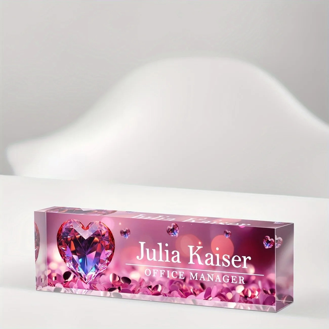Desk Name Plate - 1pc Personalized Acrylic Desk Name Plate