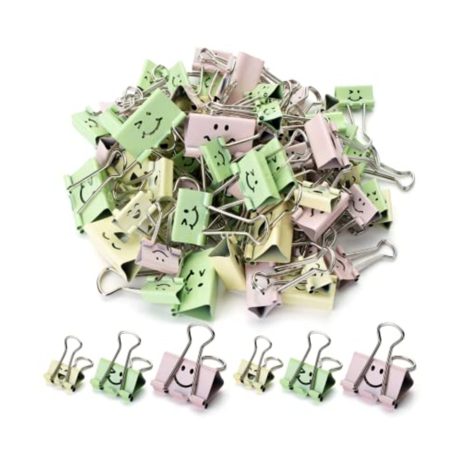 Binder Clip Assorted - - Cute Binder Clips, 80 pcs,