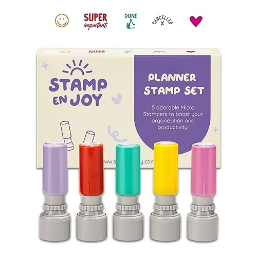 Self Inking Stamp - 5 Self-Ink Flash Stamp Set, Multicolor