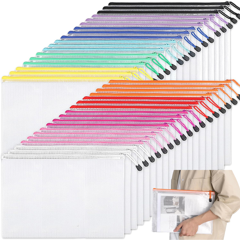 Portfolio Folder Zip - Mesh Zipper Pouch Document Bag A4/A5