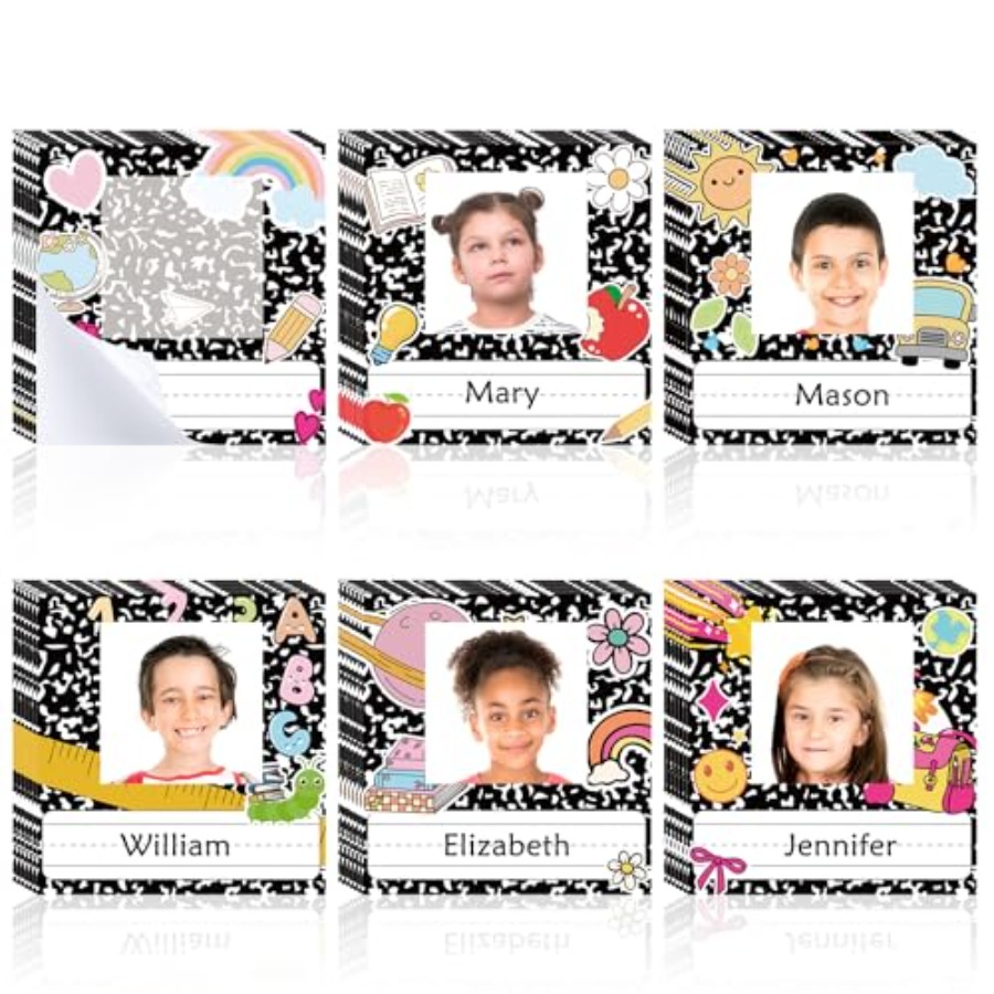 Desk Name Plate - 42pcs Name Tags for Desk Photo