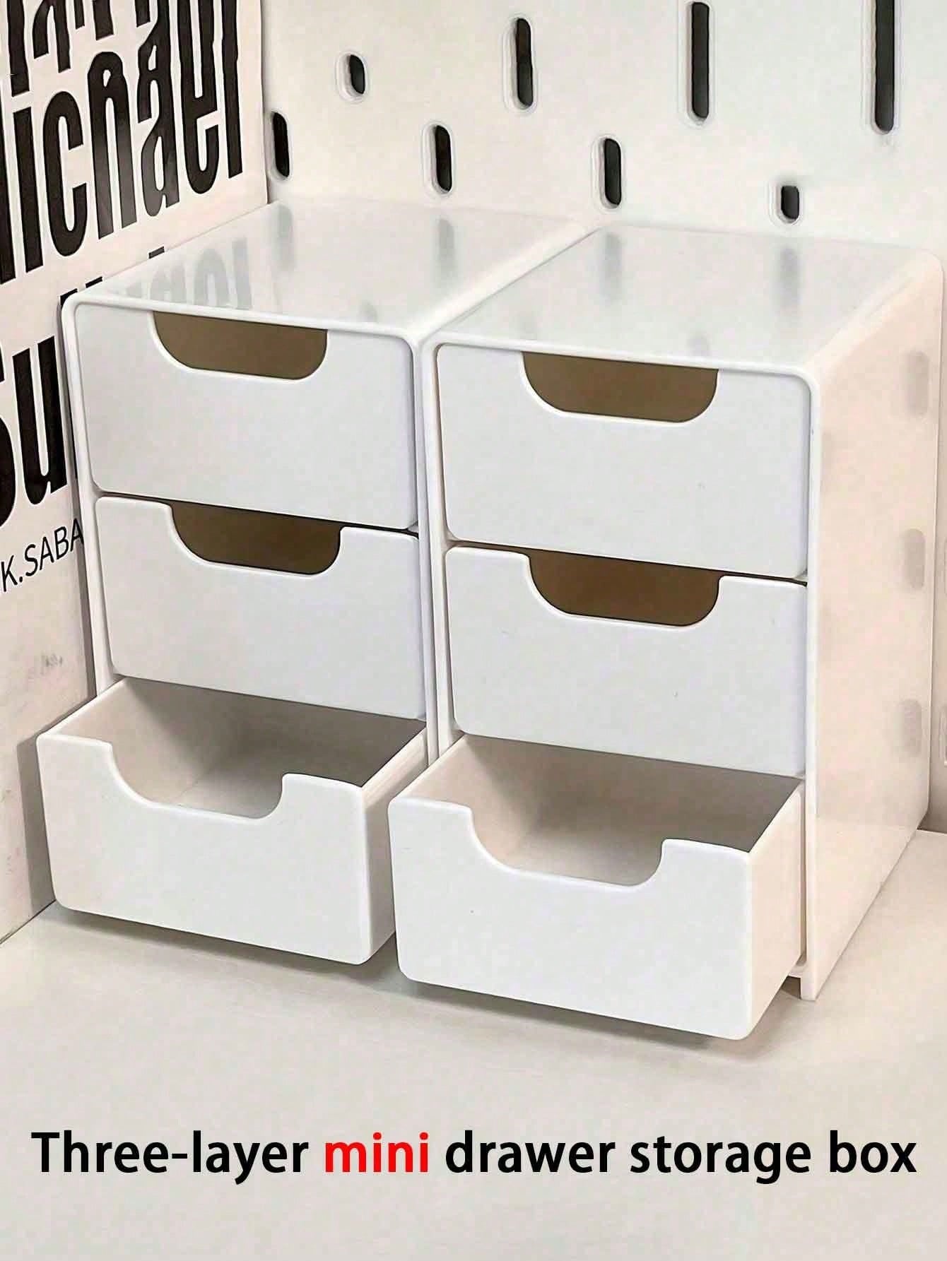 Stationery Office Supply Store - 1pc Mini 3-Tier ABS Plastic Desktop