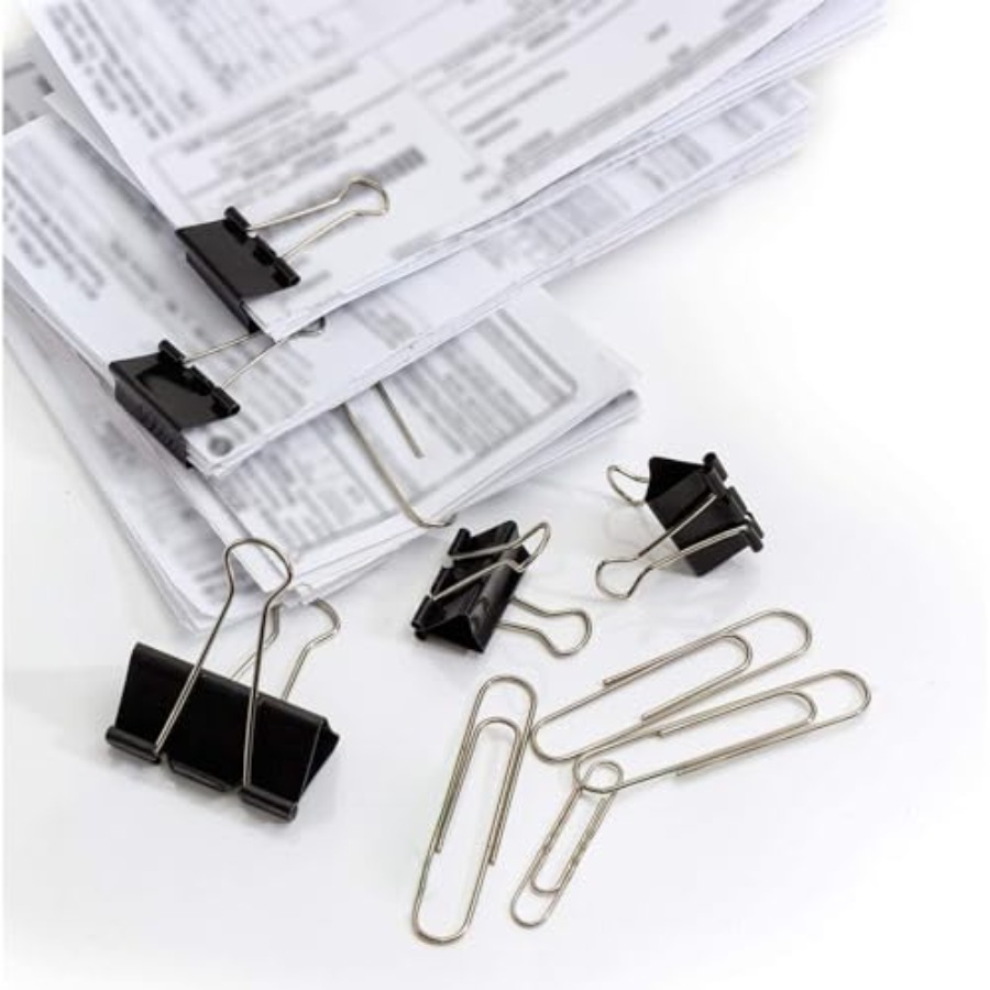 340 PCS Paper Clips and Binder - Binder Clip Assorted のレビューと価格