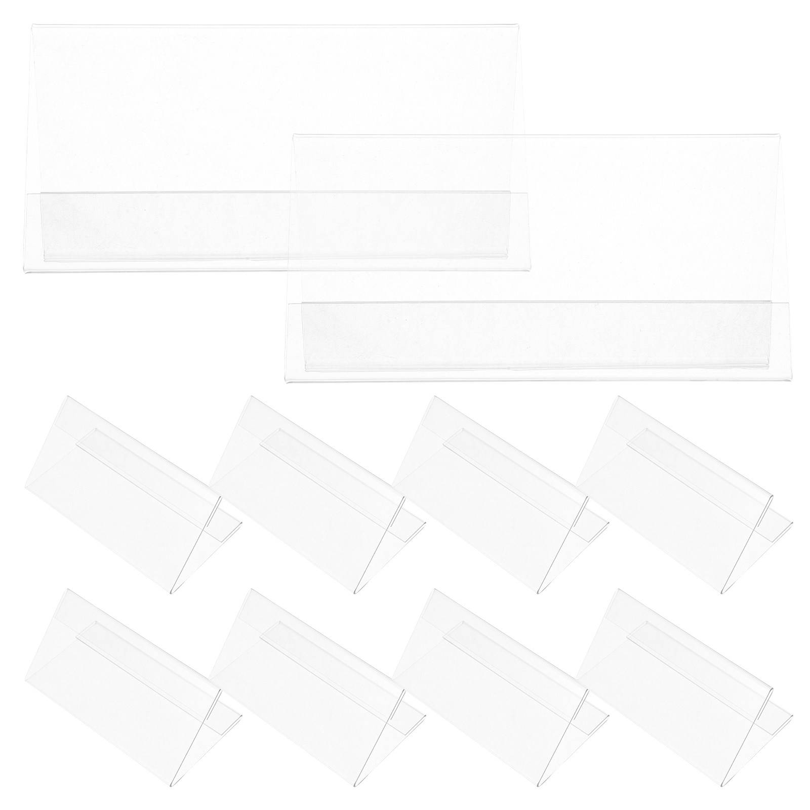 10Pcs Clear Plastic Transparen - Desk Name Plate のレビューと価格