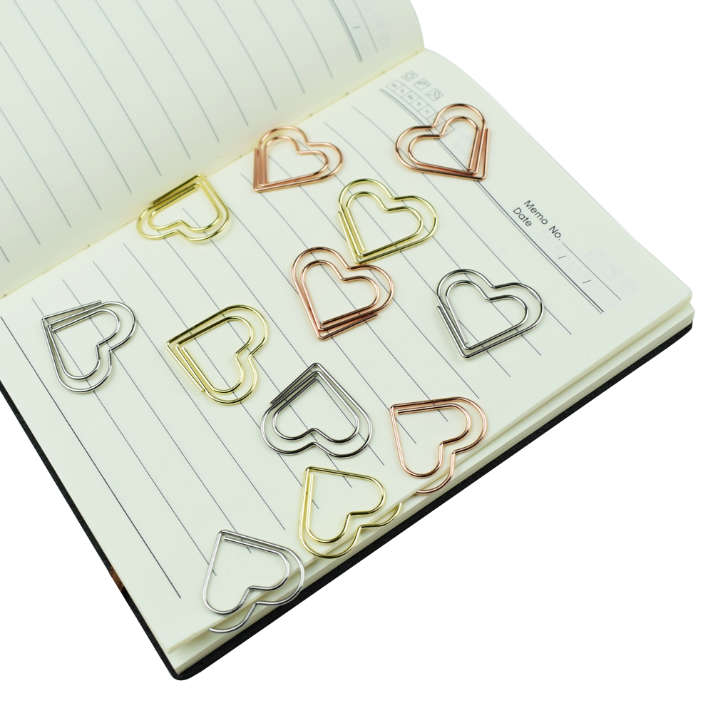 12-Piece Set Heart Paper Clips - Binder Clip Assorted のレビューと価格