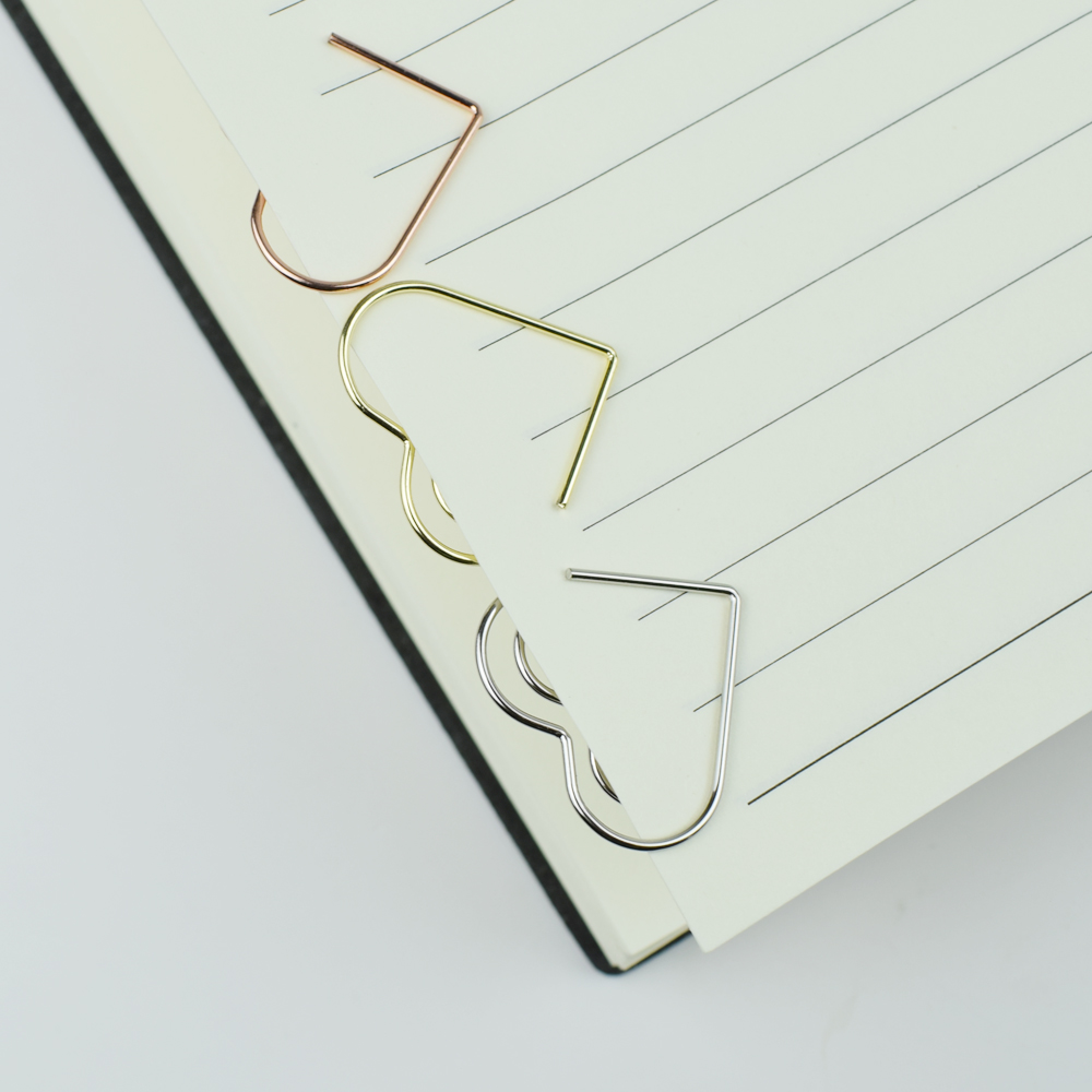 12-Piece Set Heart Paper Clips - Binder Clip Assorted のレビューと価格