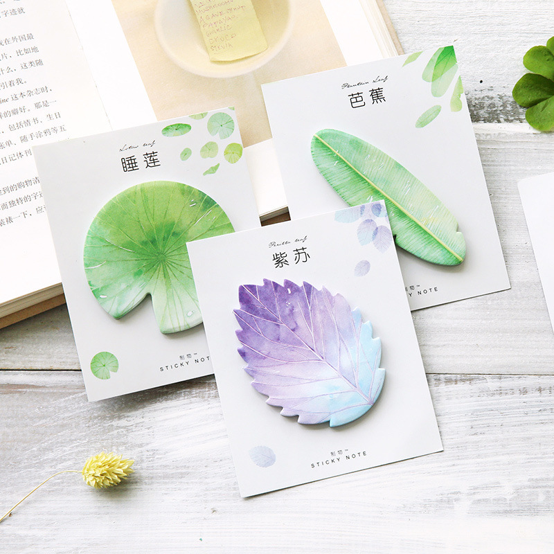 30 Pcs Leaf Sticky notes Plann - Office Stationery Supply List のレビューと価格