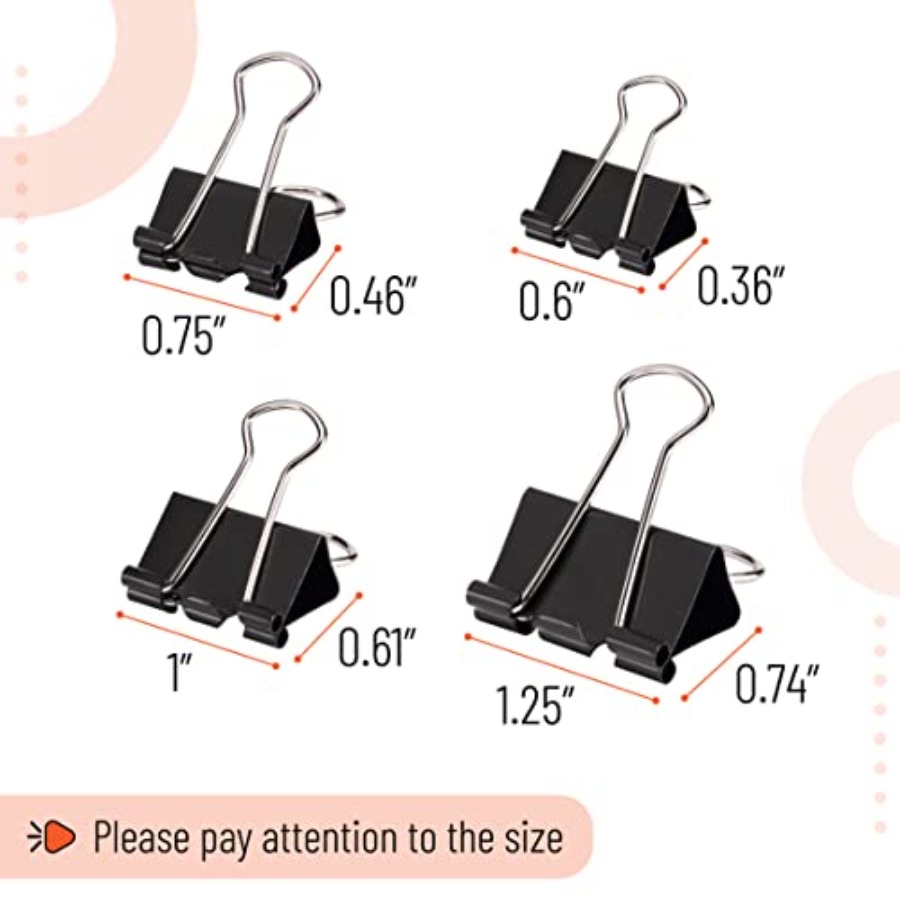 - Binder Clips, 100 pcs, Assor - Binder Clip Assorted のレビューと価格