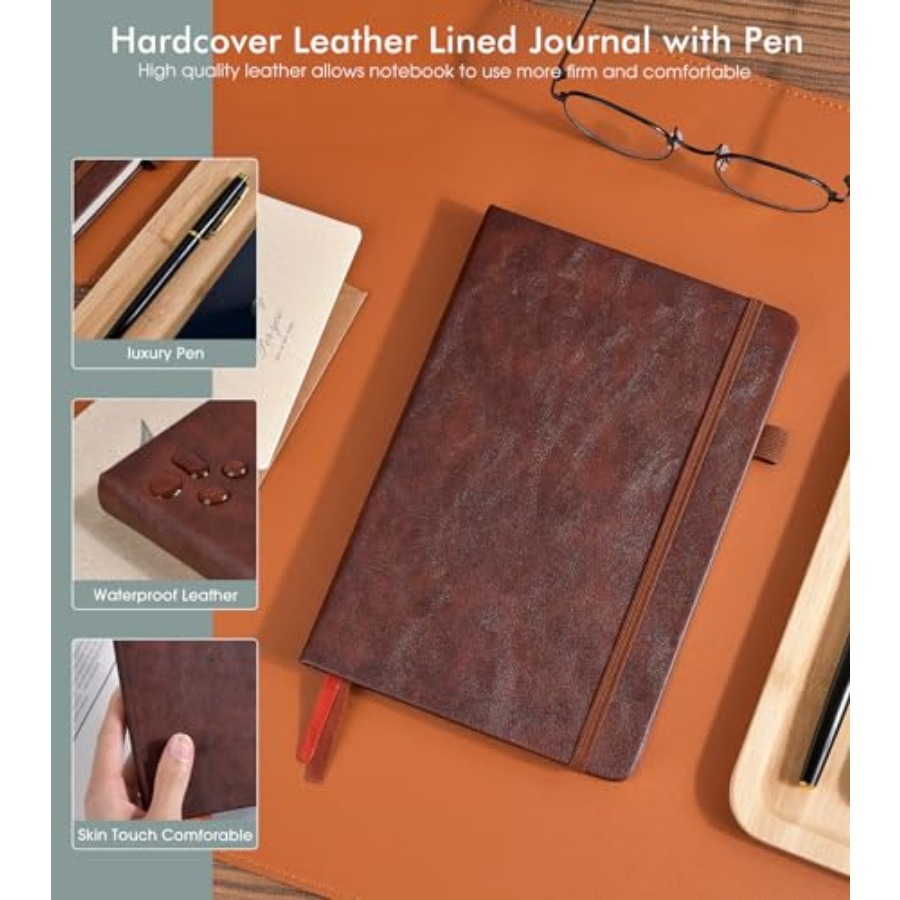 Lined Journal Notebook for Men - Journal Leather Hardcover のレビューと価格