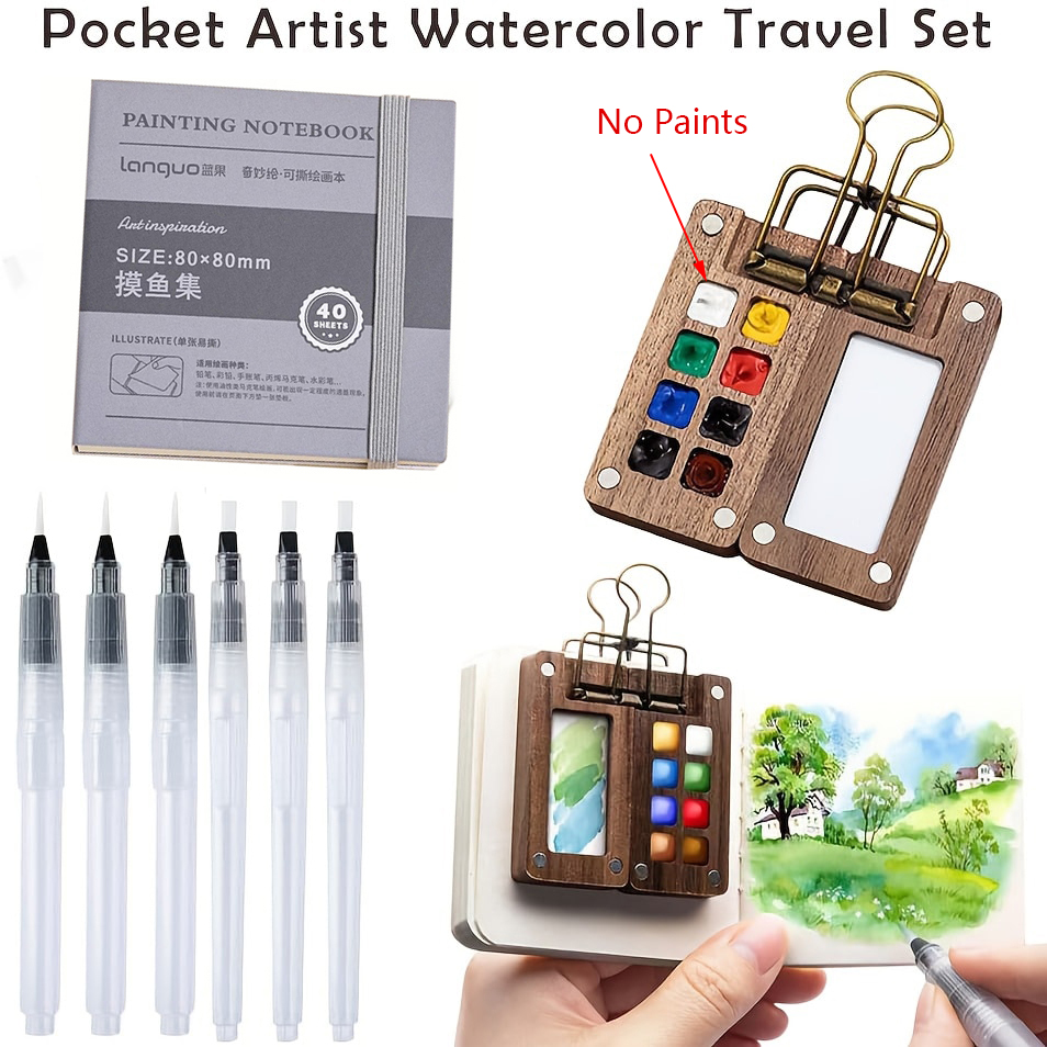 Portable Watercolor Set Travel - Binder Clip Assorted のレビューと価格