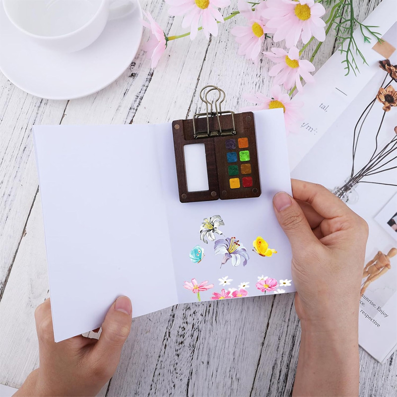 Portable Watercolor Set Travel - Binder Clip Assorted のレビューと価格