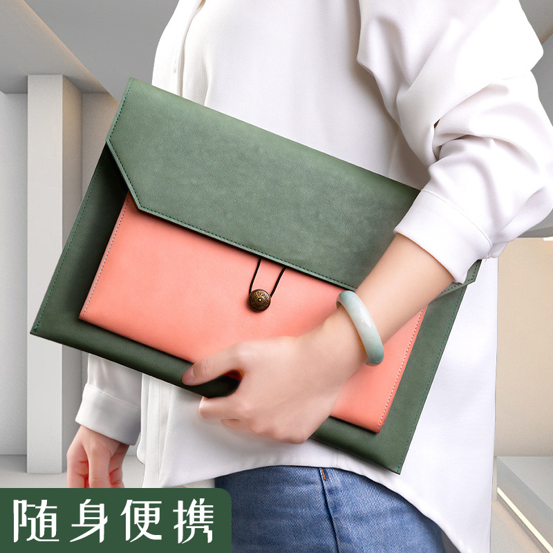 Leather File Bag A4 Paper File - Portfolio Folder Zip のレビューと価格