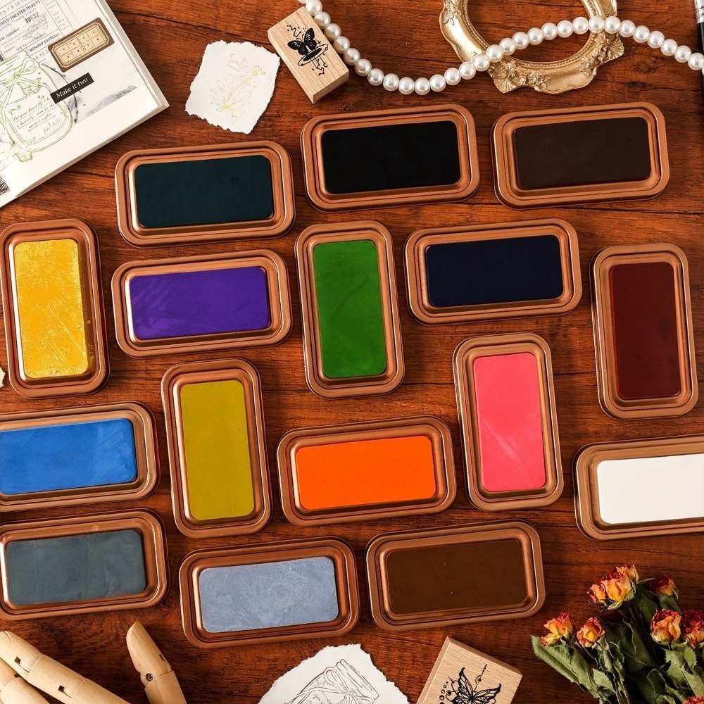 New Colorful Vintage Ink Pad E - Self Inking Stamp のレビューと価格
