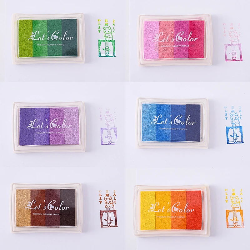 1PCS 4 colors Inkpad Ink stamp - Self Inking Stamp のレビューと価格