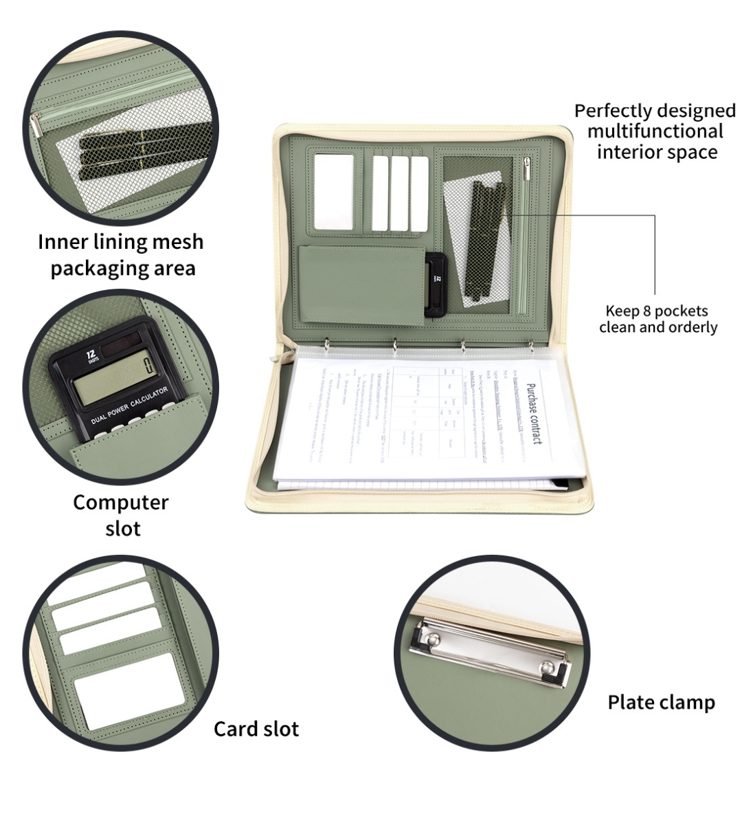New A4 Zippered Padfolio Folde - Portfolio Folder Zip のレビューと価格
