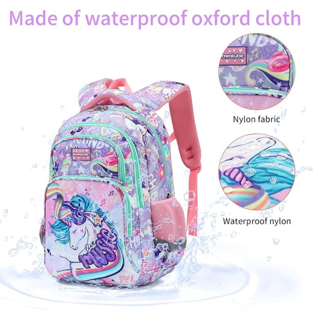 3PCS Kids Backpack Set Unicorn - Pencil Case Large のレビューと価格