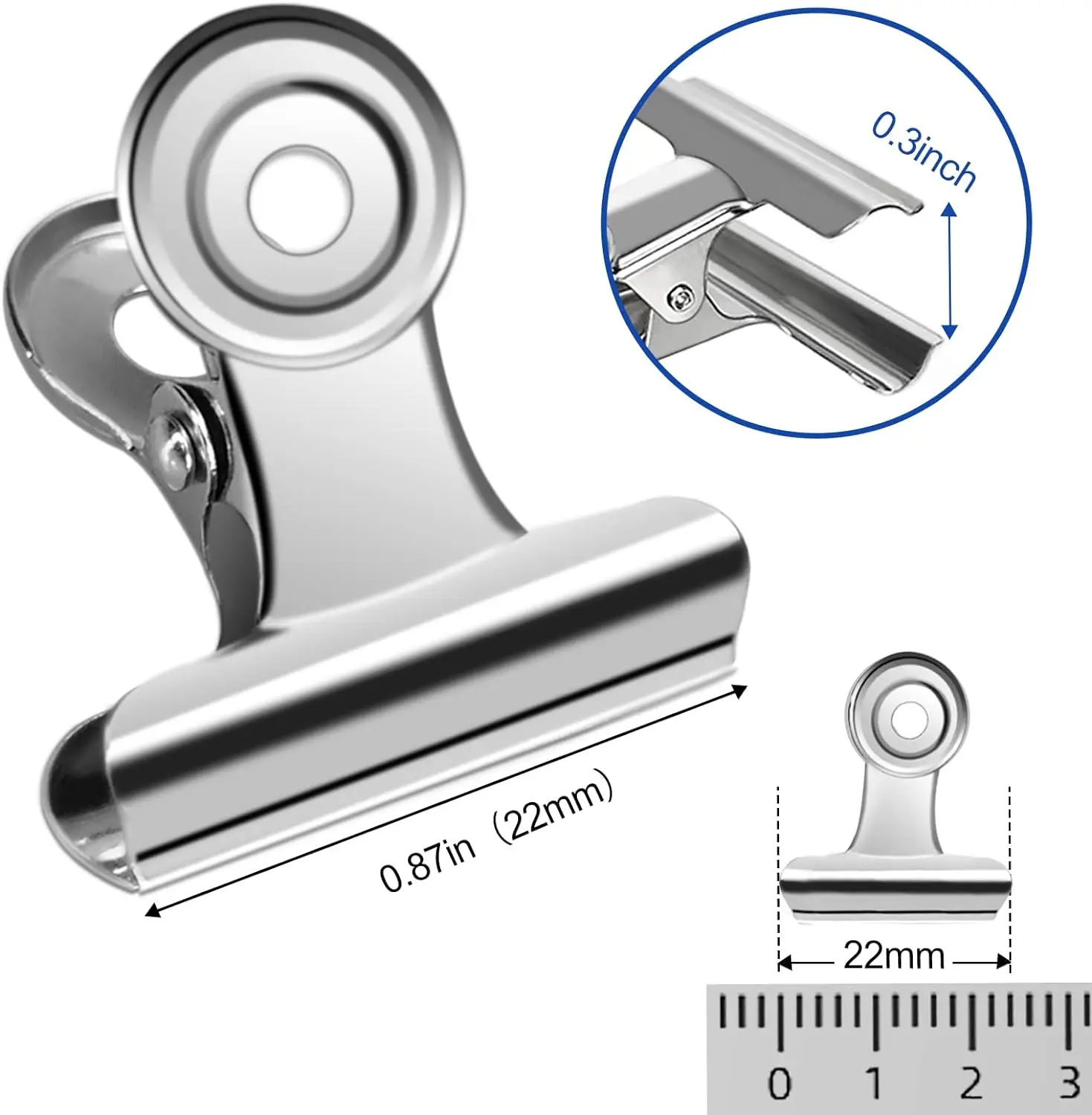 40/20PCS  Set Mini 21x23mm Met - Binder Clip Assorted のレビューと価格