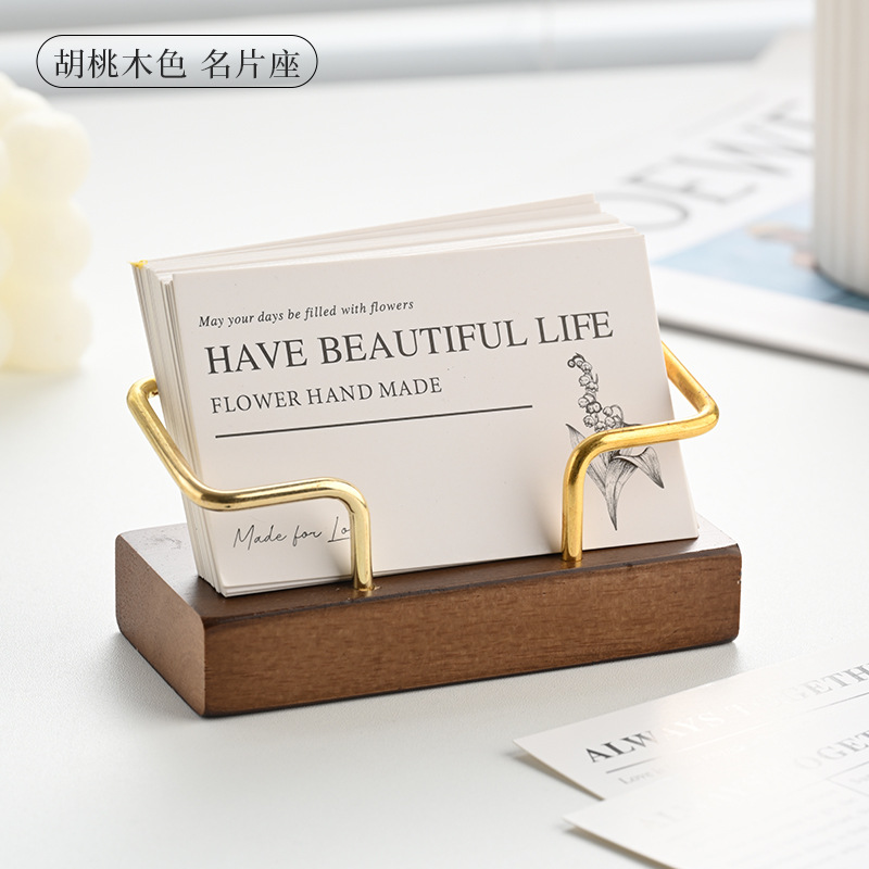 Wooden Business Card Holder Me - Desk Name Plate のレビューと価格