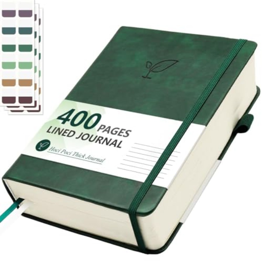 Lined Journal Notebook, 400 Pa - Journal Leather Hardcover のレビューと価格