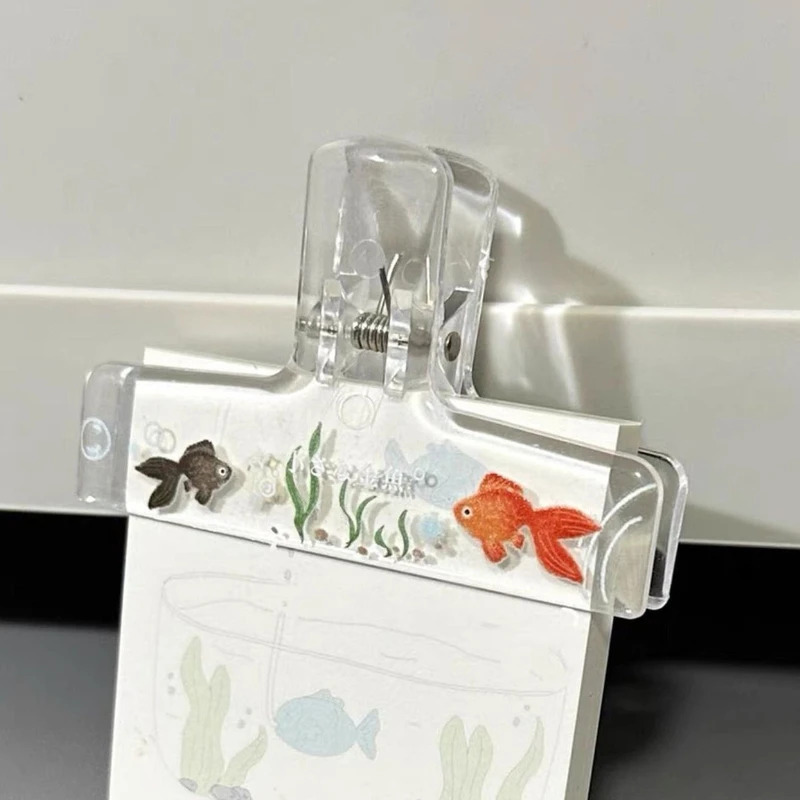 1PC Transparent Acrylic Goldfi - Binder Clip Assorted のレビューと価格