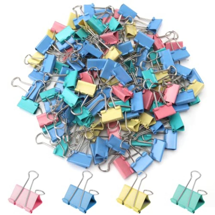 120 Pack Binder Clips 0.75 Inc - Binder Clip Assorted のレビューと価格