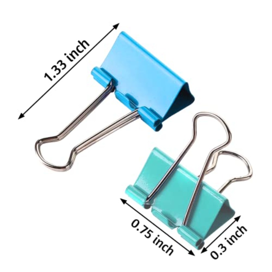 120 Pack Binder Clips 0.75 Inc - Binder Clip Assorted のレビューと価格