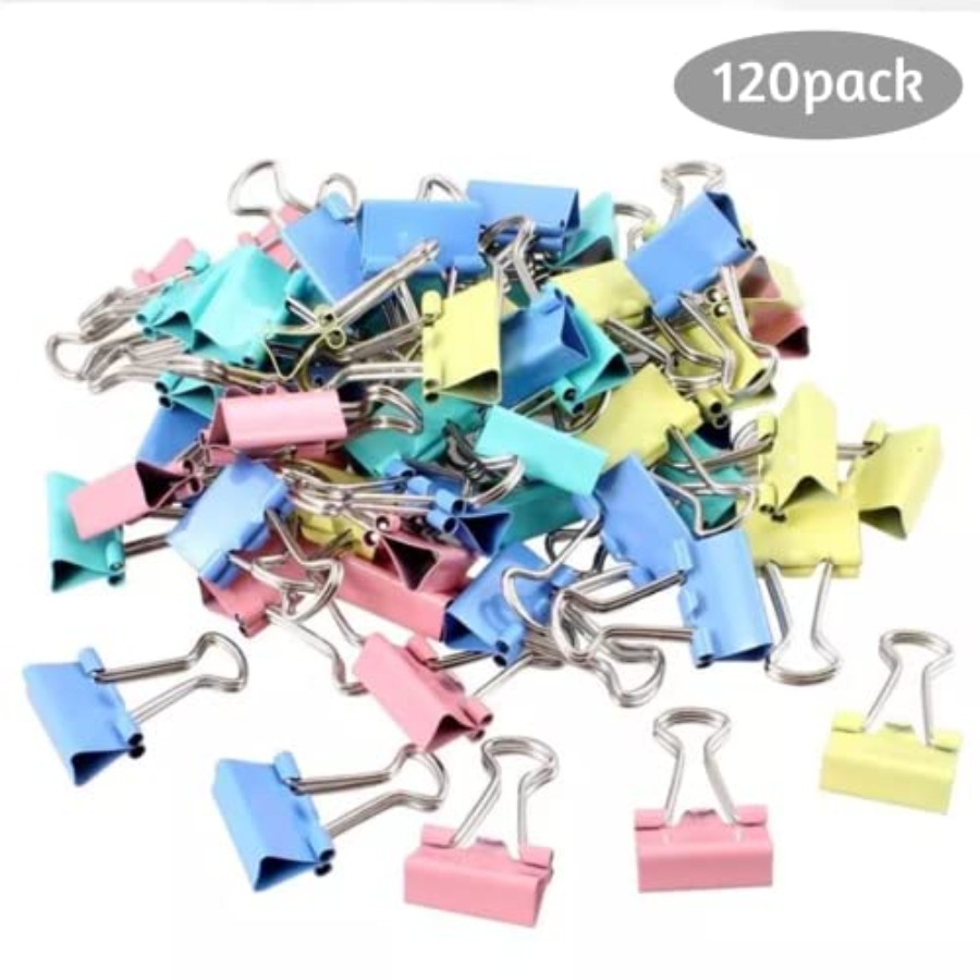 120 Pack Binder Clips 0.75 Inc - Binder Clip Assorted のレビューと価格