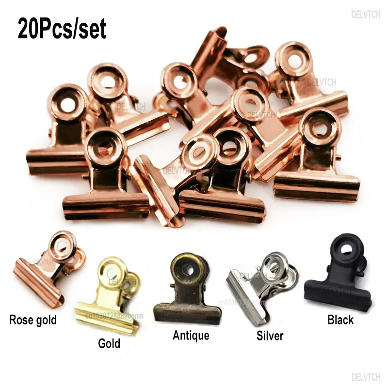 20PCS/Set 21mm*23mm Round Meta - Binder Clip Assorted のレビューと価格