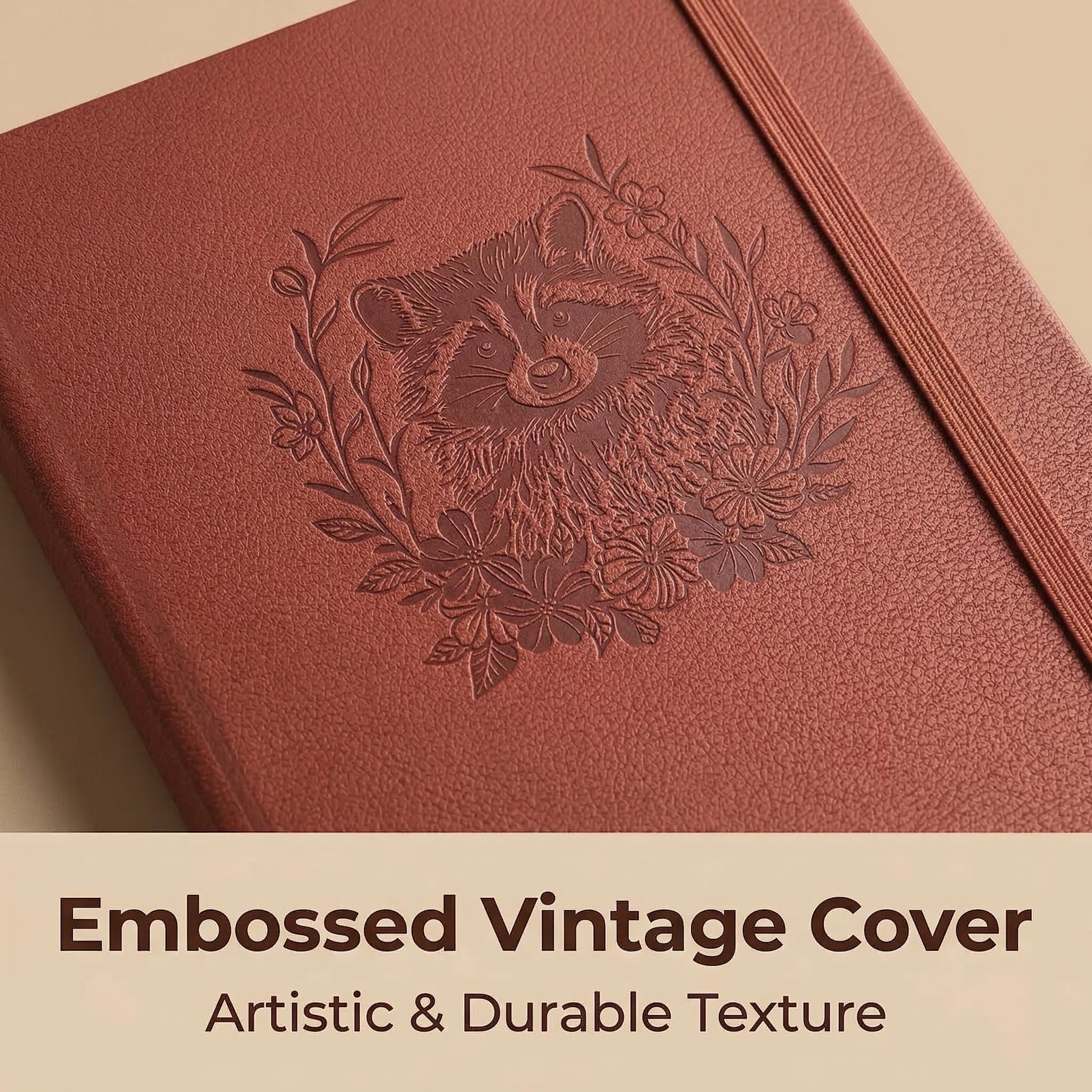 A5 Embossed Raccoon Dot Grid J - Notebook Dotted A5 のレビューと価格