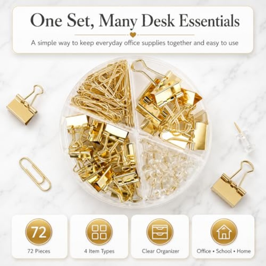 Paper Binder and Clips Set, Me - Binder Clip Assorted のレビューと価格
