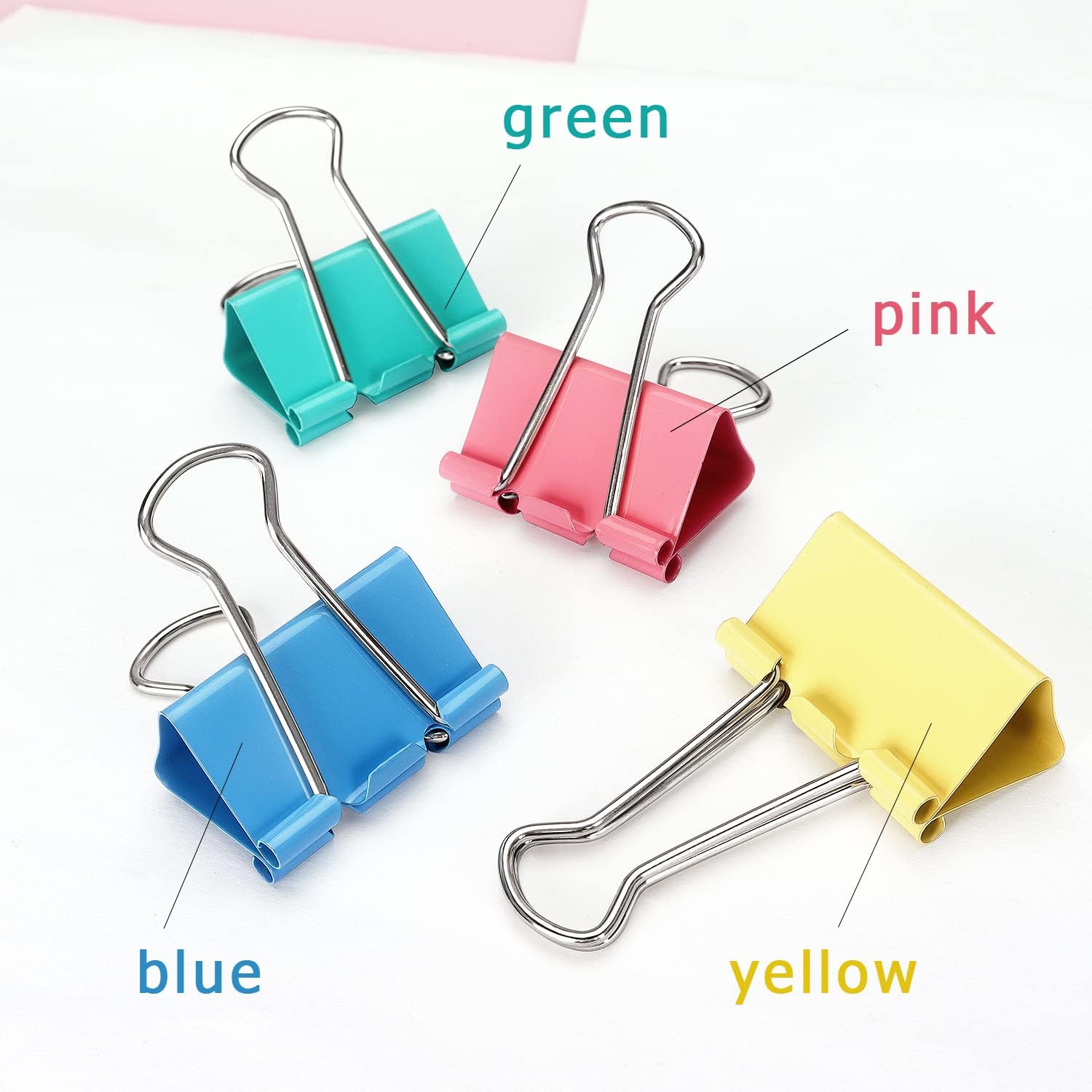 Colorful Binder Clips, Assorte - Binder Clip Assorted のレビューと価格