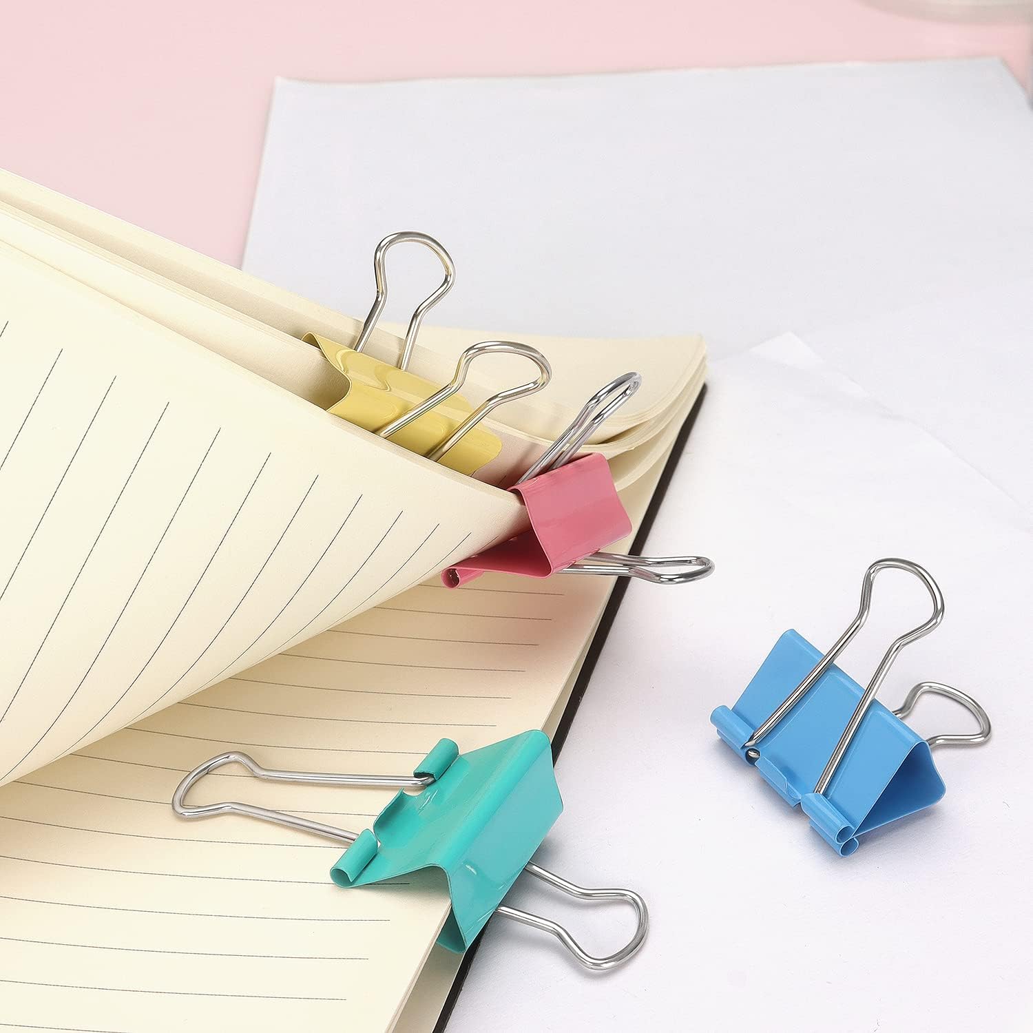 Colorful Binder Clips, Assorte - Binder Clip Assorted のレビューと価格
