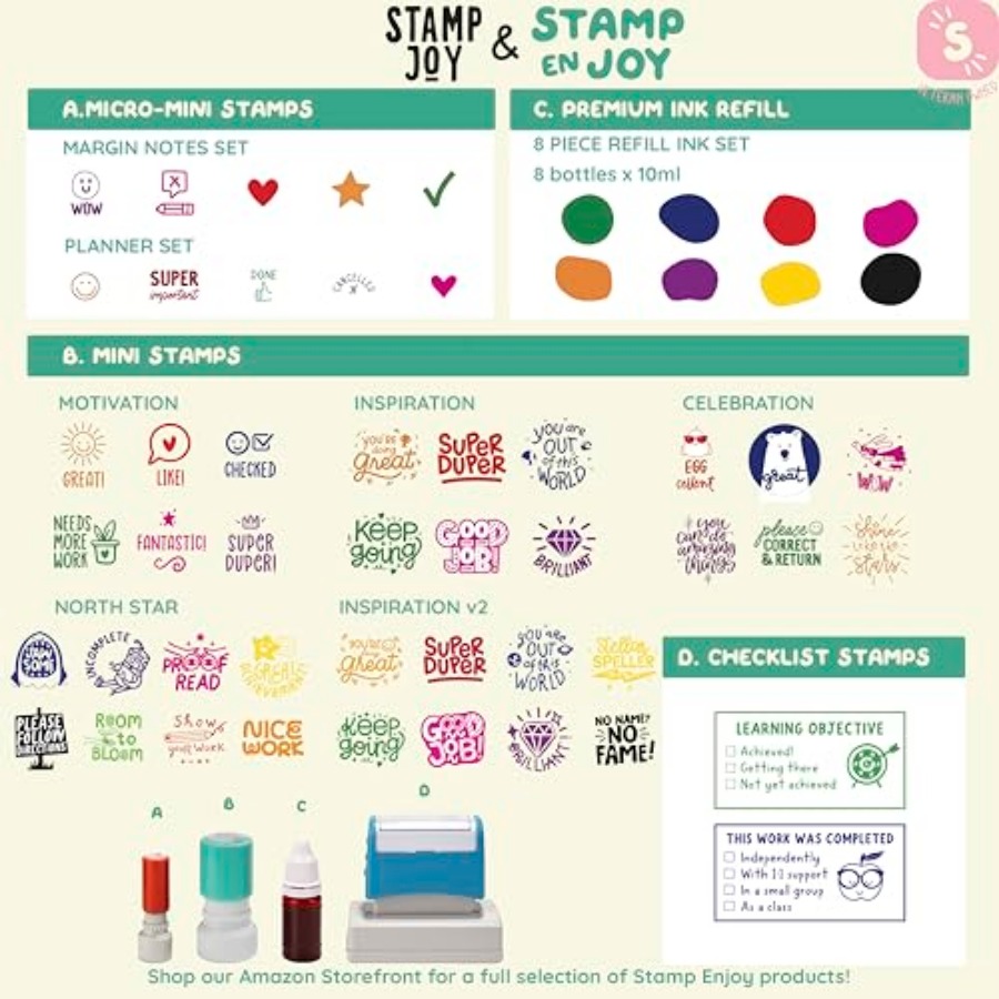 5 Self-Ink Flash Stamp Set, Mu - Self Inking Stamp のレビューと価格