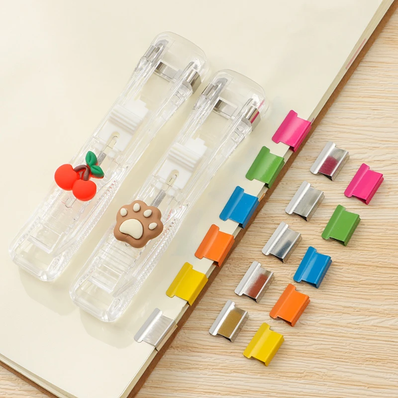New Push Clip Stapler Staple R - Binder Clip Assorted のレビューと価格