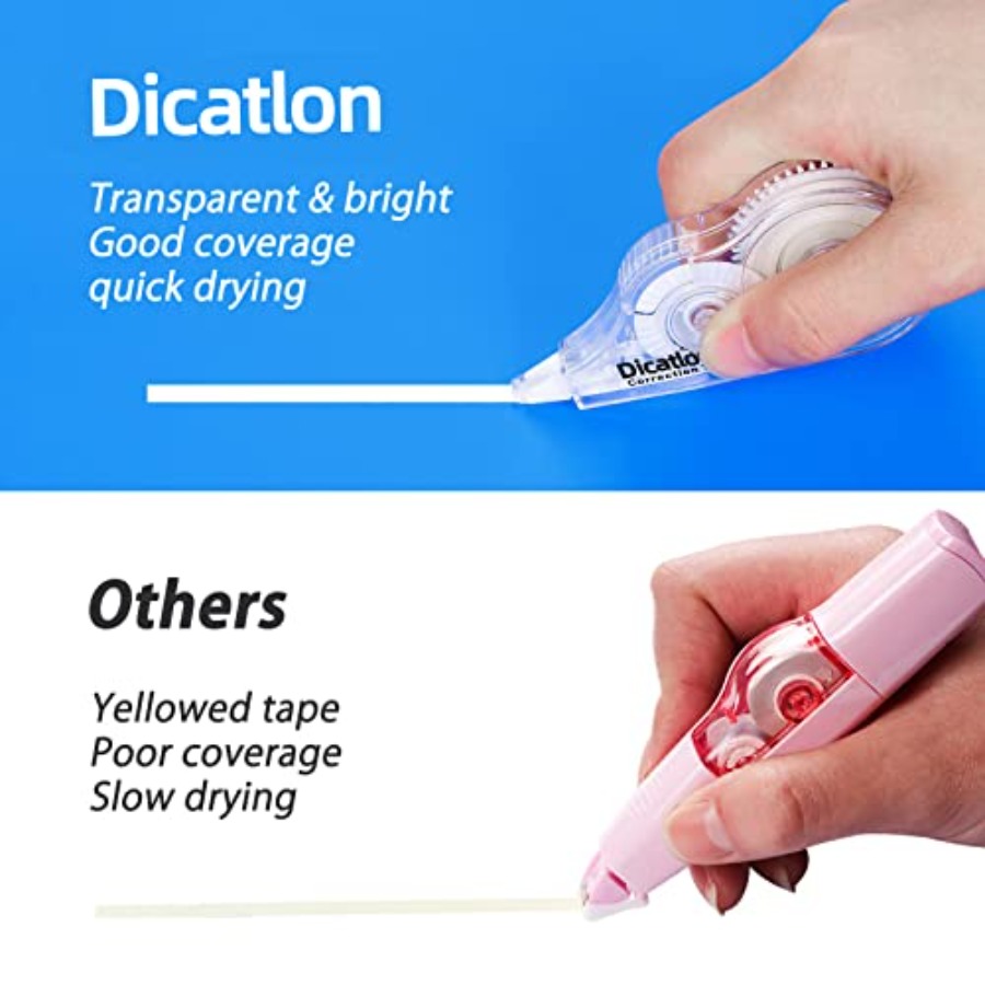White Correction Tape 10 Pack, - Correction Tape Roller のレビューと価格