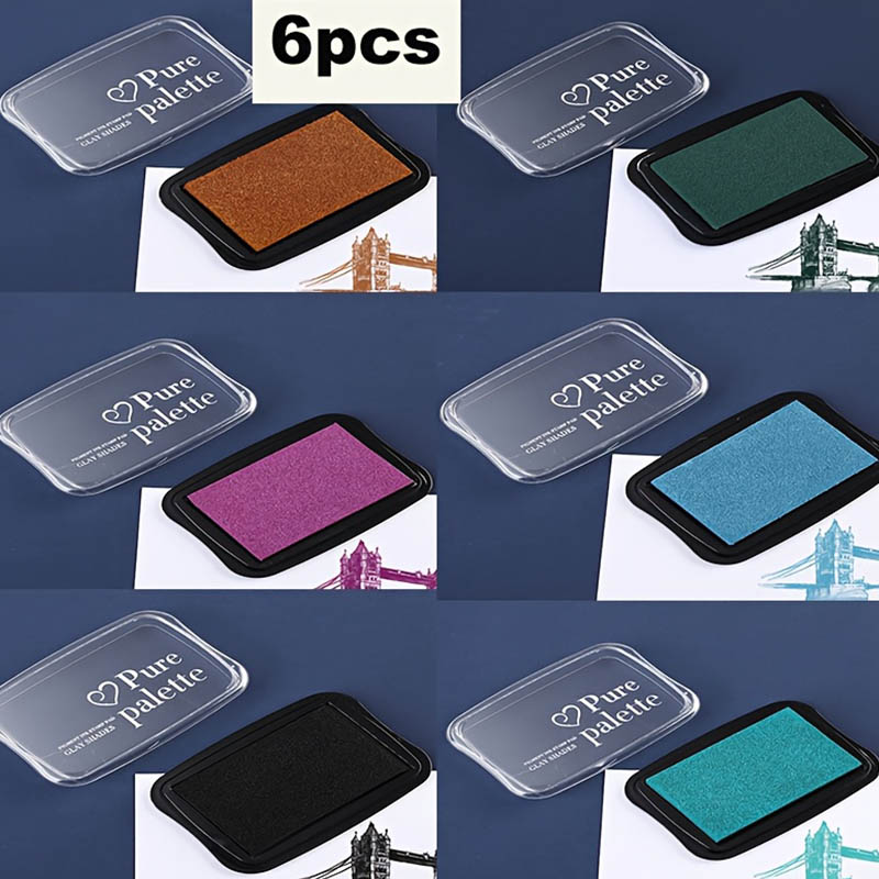 6 pieces - Retro solid color s - Self Inking Stamp のレビューと価格