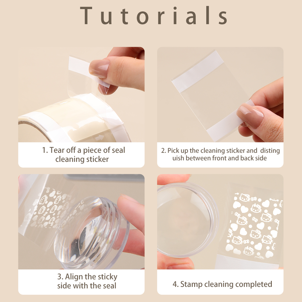 300pcs Nail Stamp Cleaner Shee - Correction Tape Roller のレビューと価格