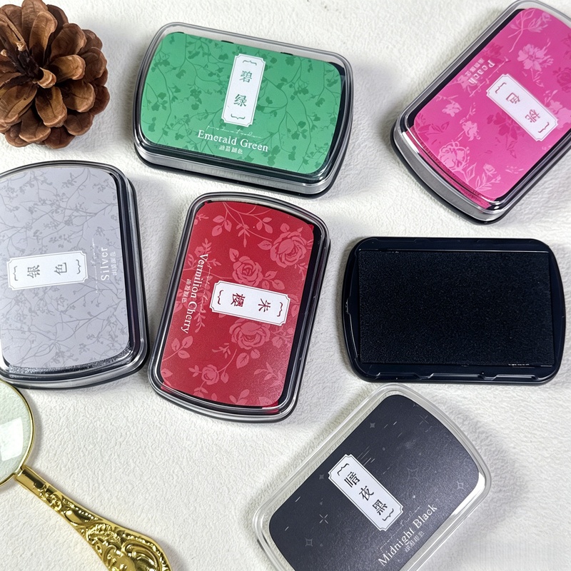 1pc Oil-Based Ink Pad, Colorfu - Self Inking Stamp のレビューと価格