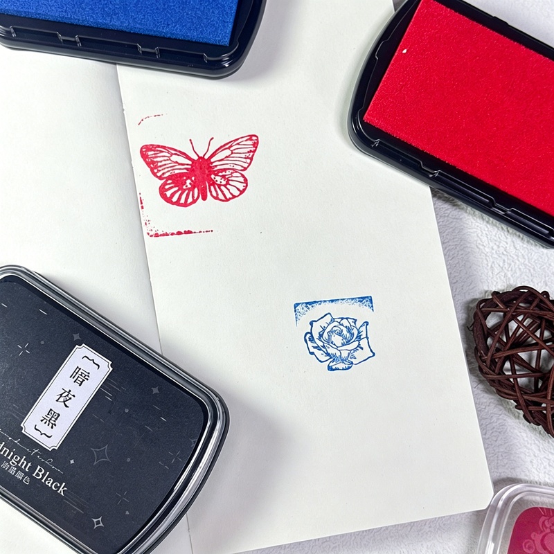 1pc Oil-Based Ink Pad, Colorfu - Self Inking Stamp のレビューと価格