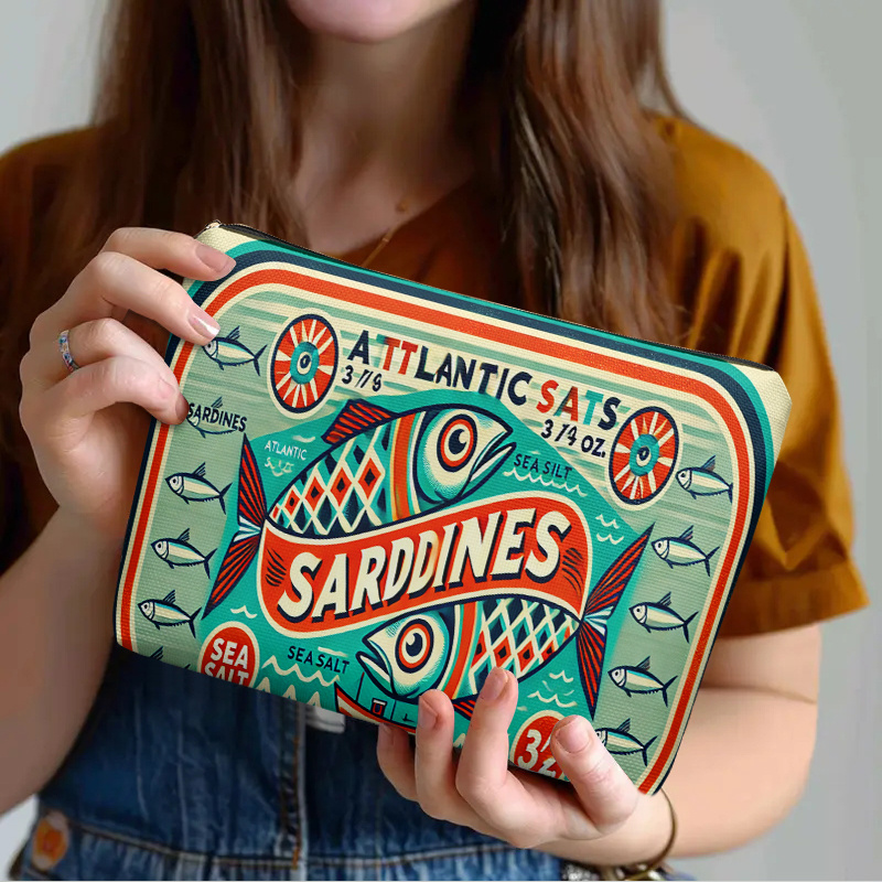 1pc Sardines Chic Zippered Cos - Ideal Stationery & Office Supply のレビューと価格