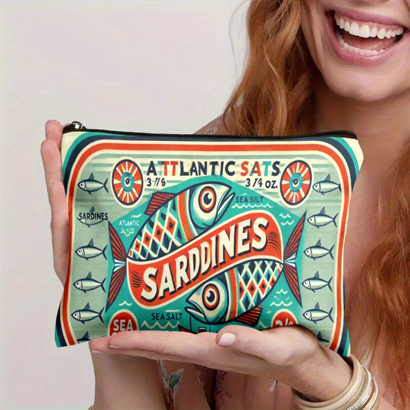 1pc Sardines Chic Zippered Cos - Ideal Stationery & Office Supply のレビューと価格