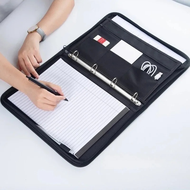Large Black Business Portfolio - Portfolio Folder Zip のレビューと価格