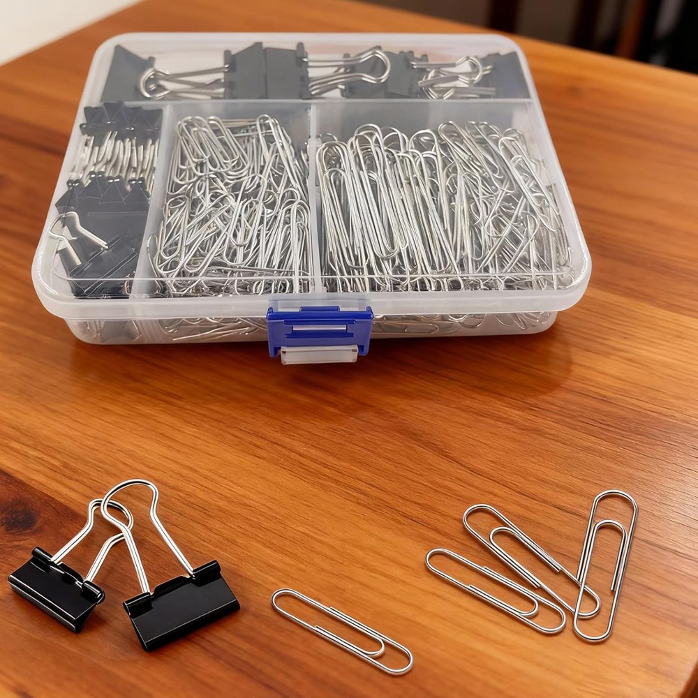 340 Pcs Binder and Paper Clips - Binder Clip Assorted のレビューと価格