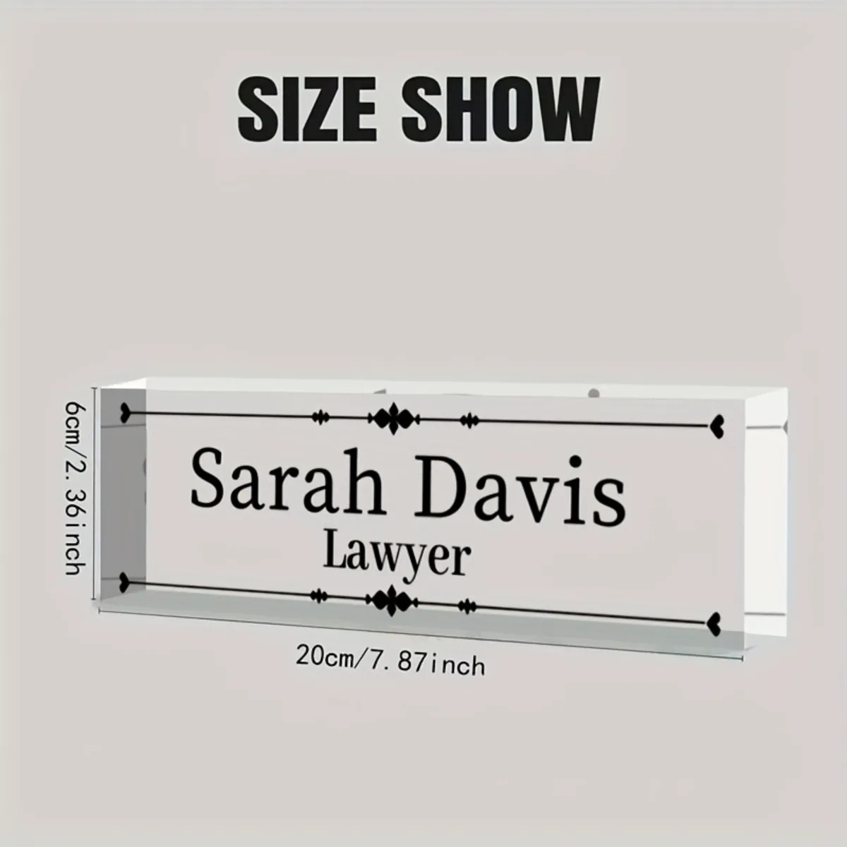 Customized 2D Flat Acrylic Des - Desk Name Plate のレビューと価格