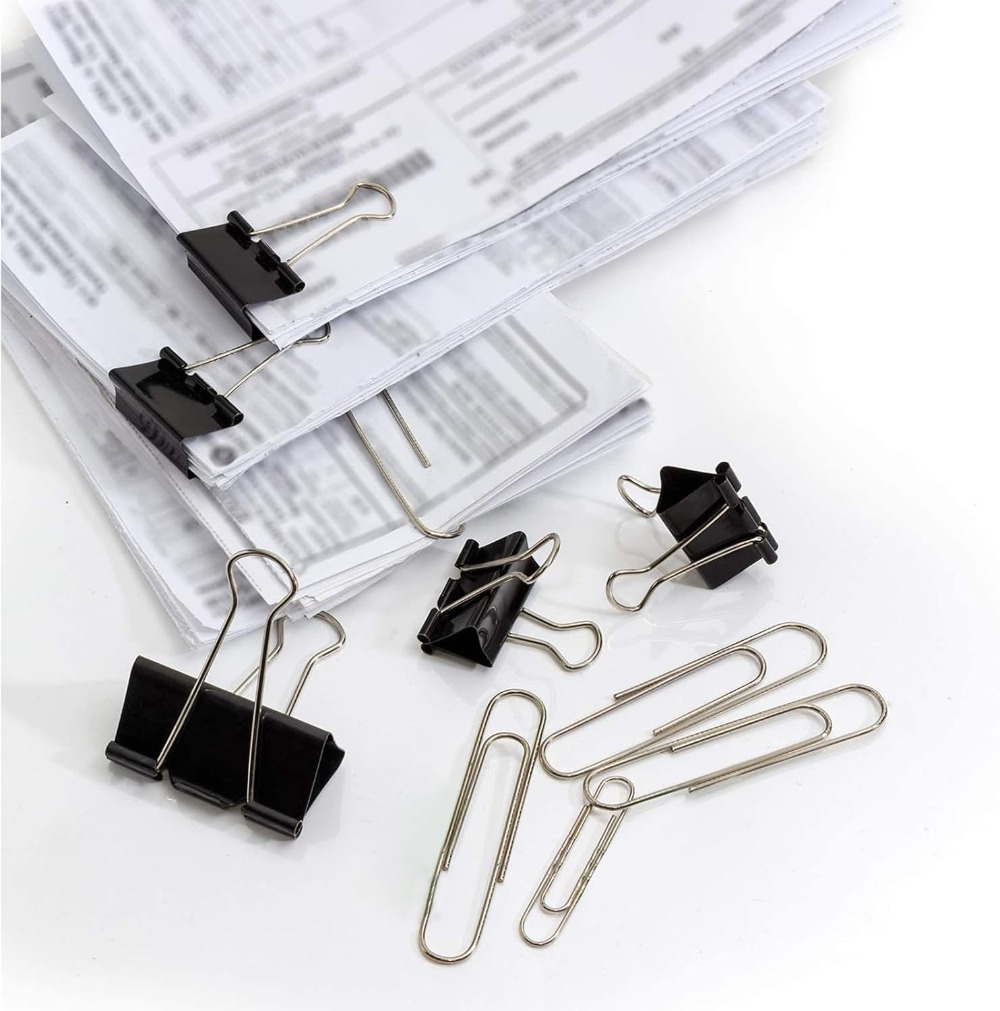 340 PCS Paper Clips and Binder - Binder Clip Assorted のレビューと価格