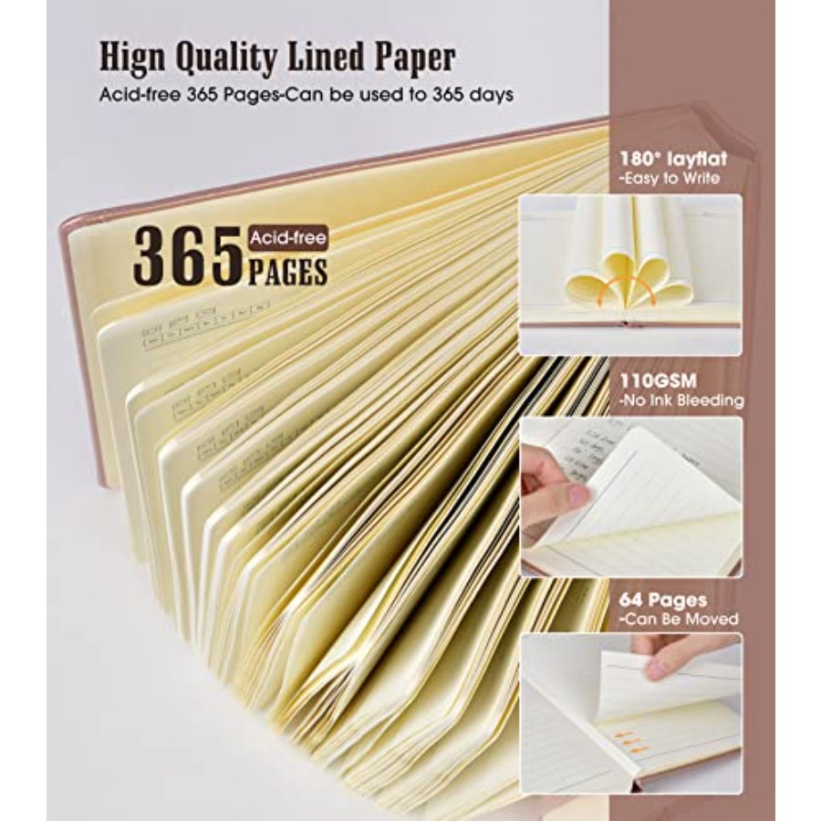 Journal Notebook -365 Pages Th - Journal Leather Hardcover のレビューと価格