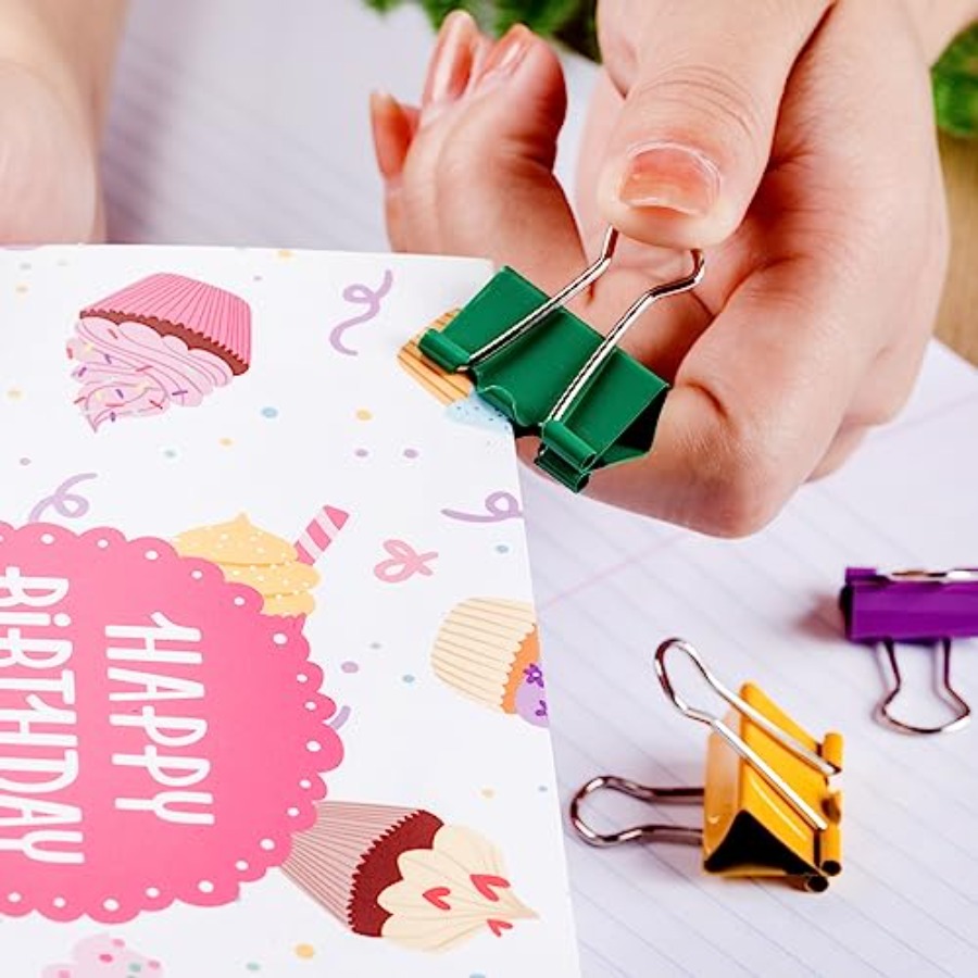 - Metal Binder Clips, 100 pcs, - Binder Clip Assorted のレビューと価格