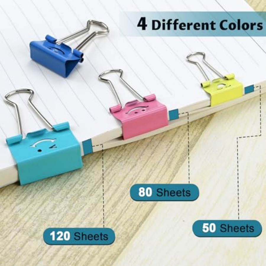 100 Pack Binder Clips Paper Cl - Binder Clip Assorted のレビューと価格