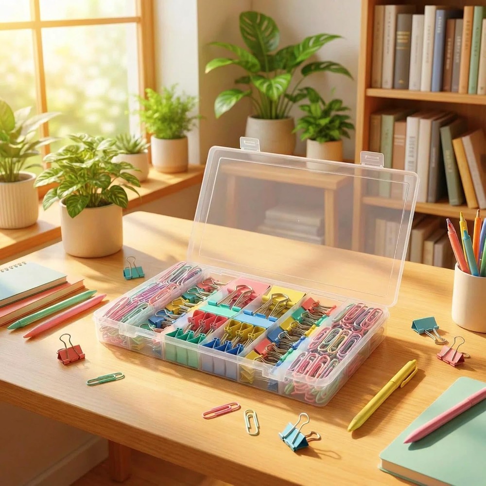 276Pcs Paper Clips and Binder  - Binder Clip Assorted のレビューと価格